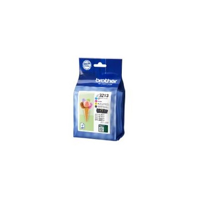 Tinta BROTHER Pack Negro/Tricolor (LC3213VAL)