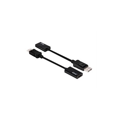 Cable Club 3D DP/M a HDMI/H 0.2m Negro (CAC-1056)