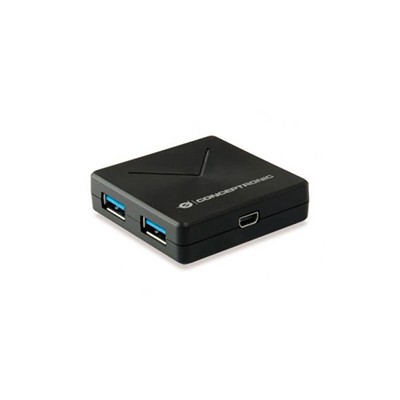 Hub CONCEPTRONIC 4xUSB 3.0 Negro (HUBBIES02B)