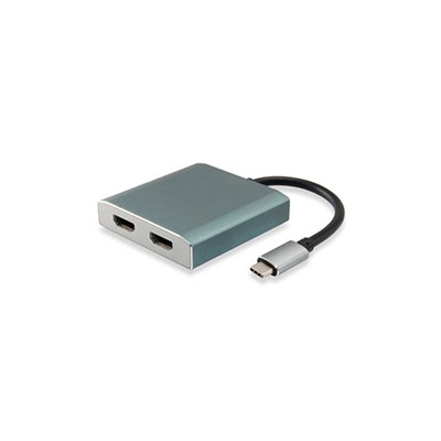 Adaptador EQUIP USB-C/M a 2x HDMI/H Plata (EQ133464)