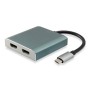 Adaptador EQUIP USB-C/M a 2x HDMI/H Plata (EQ133464)