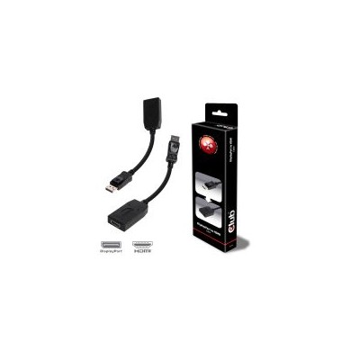 Cable Club 3D DP/M a HDMI/H 0.13m Negro (CAC-1001)