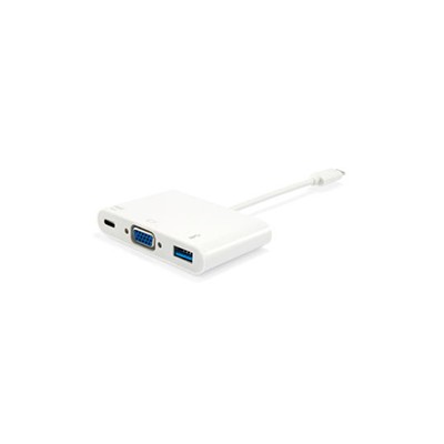 Adaptador EQUIP USB-C a USB-A/USB-C PD/VGA (EQ133462)