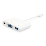 Adaptador EQUIP USB-C a USB-A/USB-C PD/VGA (EQ133462)