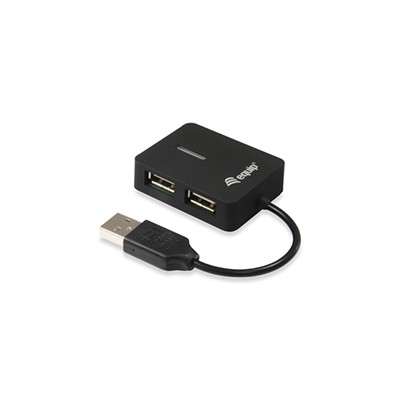 Mini Hub EQUIP Life Travel 4xUSB 2.0 Negro (EQ128952)