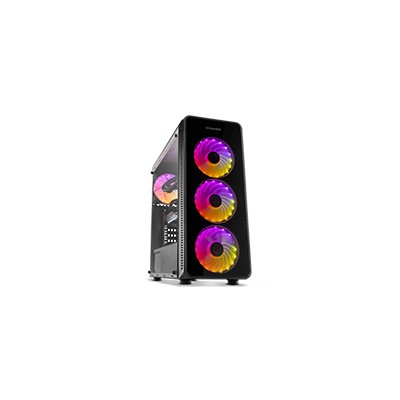 Caja NOX Hummer RGB USB ATX mATX Negra (NXHUMMERTGM)