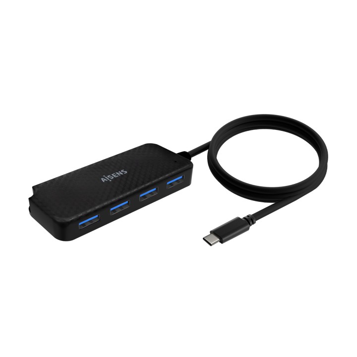 Hub AISENS USB-C 3.0 a 4xUSB-A 3.0 Negro (A109-0716)