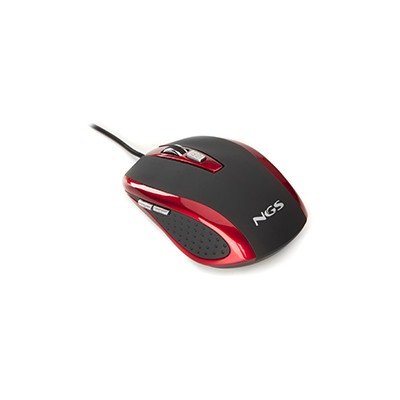 Ratón NGS Óptico USB-A 800dpi Rojo (TICK RED)