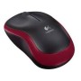 Ratón LOGITECH M185 Wireless 1000dpi Rojo (910-002237)