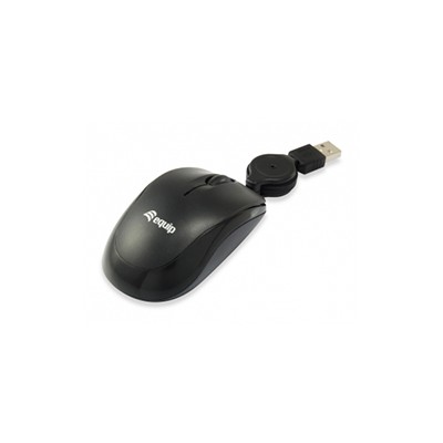 Ratón EQUIP Life Óptico USB Retráctil Negro (EQ245103)