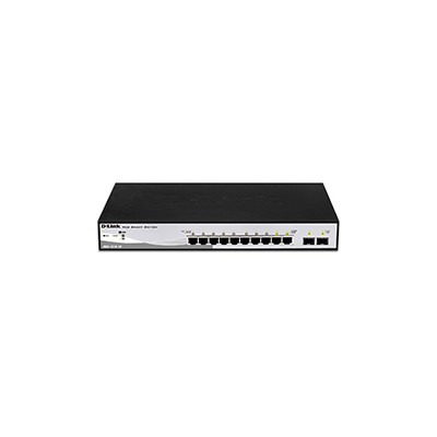 Switch D-Link 8xRJ45 GbE 2xSFP Rack Negro (DGS-1210-10)