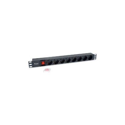 Regleta EQUIP 8 Tomas Interruptor Rack Negra (EQ333283)