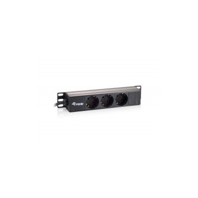 Regleta EQUIP 3 Tomas 1.5m Rack 10" 1U Negra (EQ333299)