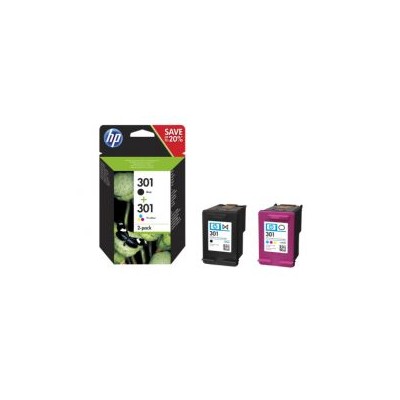 Tinta HP 301 Pack Tricolor/Negro 3ml/3ml (N9J72AE)