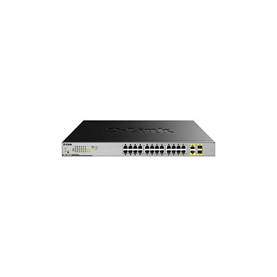 Switch D-Link 24xRJ45 GbE 2xSFP PoE Rack (DGS-1026MP)