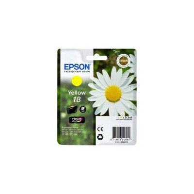 Tinta Epson 18 T1804 Amarillo 3.3ml 180pág(C13T18044012