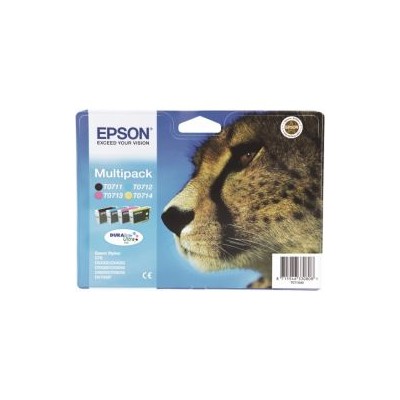 Tinta Epson T0715 Pack Negro/Tricolor (C13T07154012)