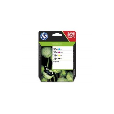 Tinta HP 364 Pack Tricolor/Negro 3ml/6ml (N9J73AE)