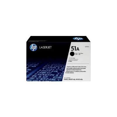 Toner HP LaserJet 51A Negro 6500 páginas (Q7551A)