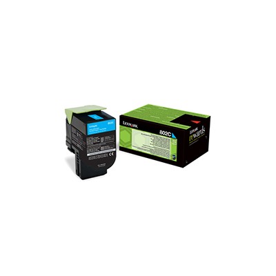 Toner Lexmark Laser 802C Cian 1000 páginas (80C20C0)