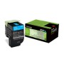 Toner Lexmark Laser 802C Cian 1000 páginas (80C20C0)