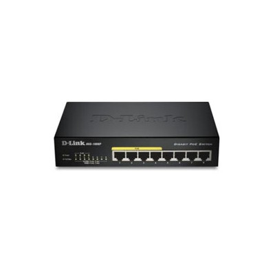 Switch D-Link 8xRJ45 GbE PoE Negro (DGS-1008P)