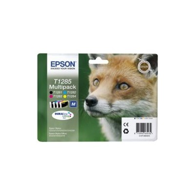 Tinta Epson T1285 Pack Negro/Tricolor (C13T12854012)