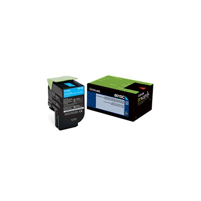 Toner Lexmark Laser 802SC Cian 2000 páginas (80C2SC0)