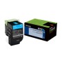 Toner Lexmark Laser 802SC Cian 2000 páginas (80C2SC0)