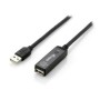 Cable EQUIP USB-A/M a USB-A/H 10m Negro (EQ133310)