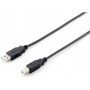 Cable EQUIP USB-A/M a USB-B/M 5m Negro (EQ128862)