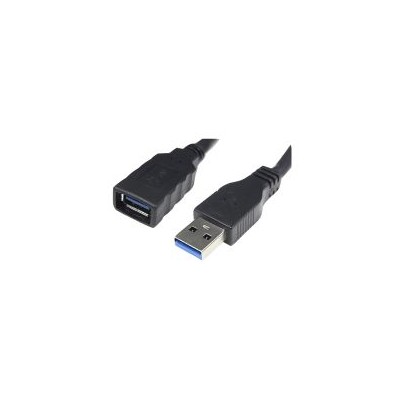 Nanocable USB-A/M a USB-A/H 1m Negro (10.01.0901-BK)