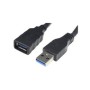 Nanocable USB-A/M a USB-A/H 1m Negro (10.01.0901-BK)