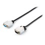 Cable EQUIP VGA/M a VGA/H 10m Plata/Negro (EQ118854)