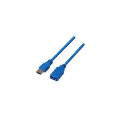 Nanocable USB-A/M a USB-A/H 1m Azul (10.01.0901-BL)