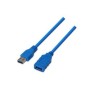 Nanocable USB-A/M a USB-A/H 1m Azul (10.01.0901-BL)