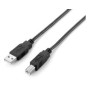 Cable EQUIP USB-A/M a USB-B/M 3m Negro (EQ128861)