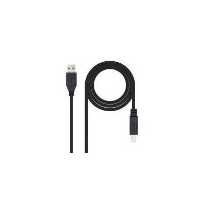 Nanocable USB-A/M a USB-B/M 2m Negro (10.01.0802-BK)