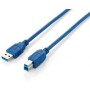 Cable EQUIP USB-A/M a USB-B/M 3m Azul (EQ128293)