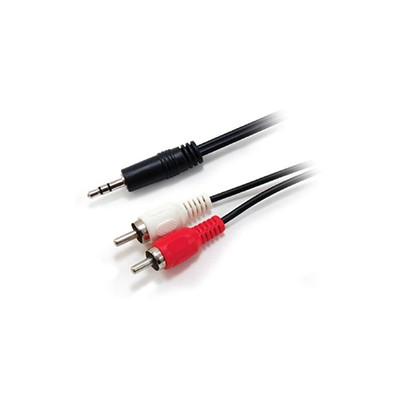 Cable EQUIP 1x3.5mm/M a 2xRCA/M 2.5m Negro (EQ14709207)