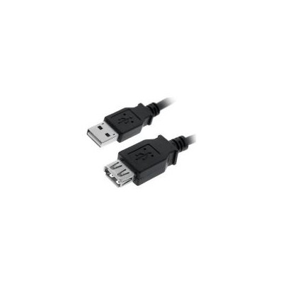 Nanocable USB-A/M a USB-A/H 1m Negro (10.01.0202-BK)