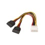 Nanocable 2xSATA a Molex (4-pin) 30cm (10.19.0102)