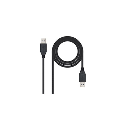 Nanocable USB-A/M a USB-A/M 1m Negro (10.01.1001-BK)