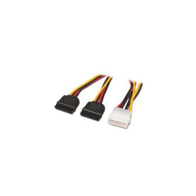 Nanocable 2xSATA a Molex (4-pin) 20cm (10.19.0101-OEM)