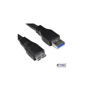 Nanocable USB-A/M a mUSB-B/M 2m Negro (10.01.1102-BK)