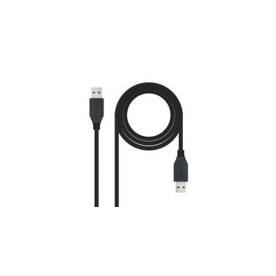 Nanocable USB-A/M a USB-A/M 2m Negro (10.01.1002-BK)