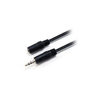 Cable EQUIP 3.5mm/M a 3.5mm/H 2.5m Negro (EQ14708207)