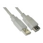 Nanocable USB-A/M a USB-A/H 1m Beige (10.01.0202)