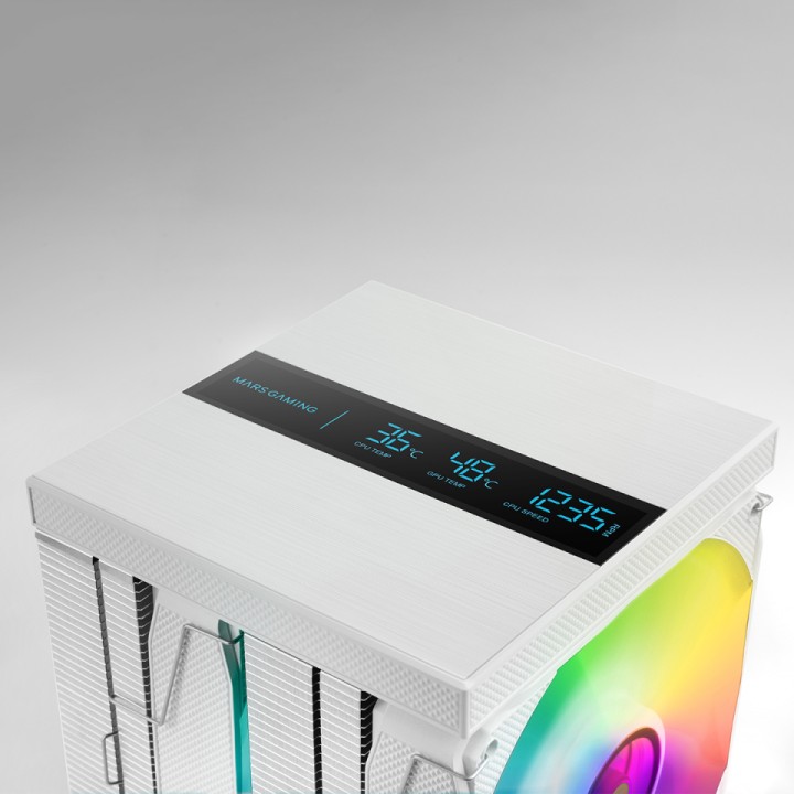 Ventilador Mars Gaming 2x120mm Blanco (MCPULCDPROW)