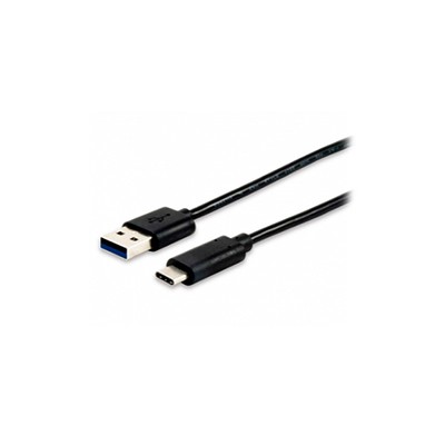 Cable EQUIP USB-A/M a USB-C/M 1m Negro (EQ12834107)